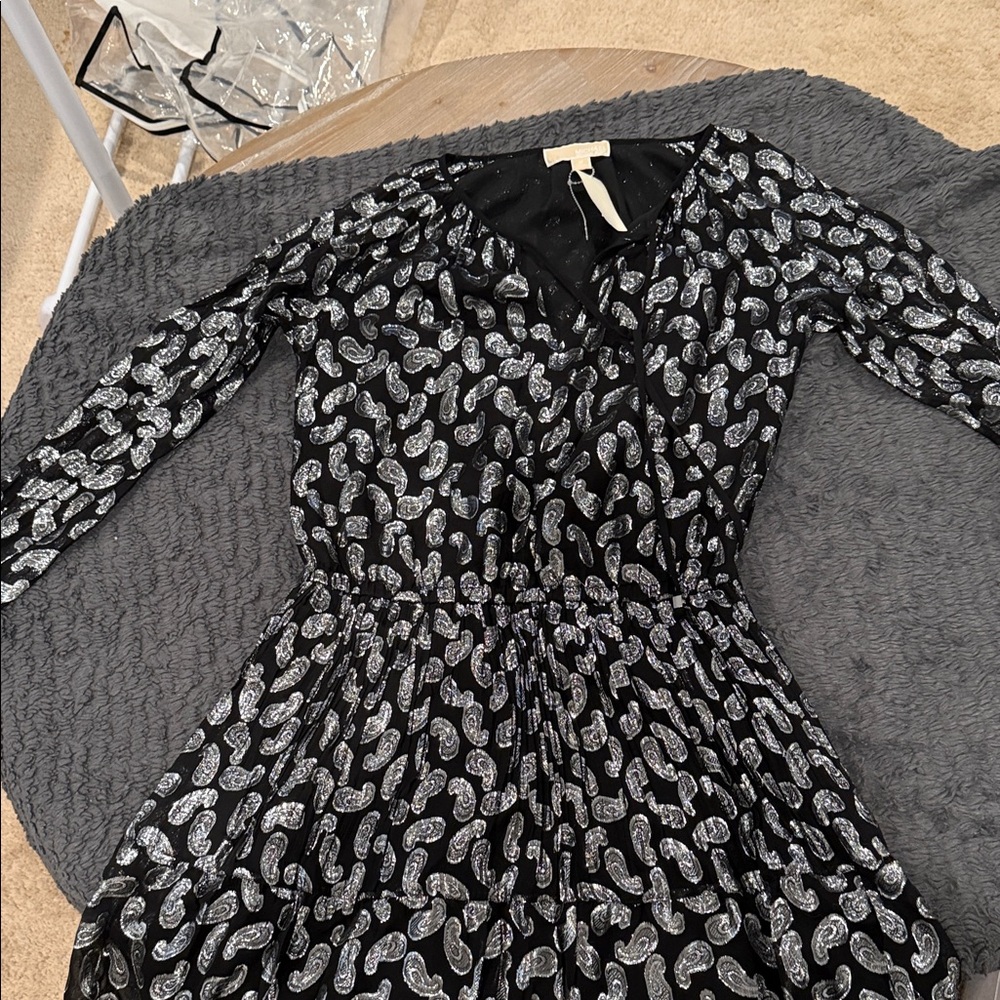 Black and White Paisley Dress